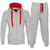 Casual Solid Tracksuit Zipper Hooded Sweatshirt Jacket +Sweatpants Mens Tracksuit