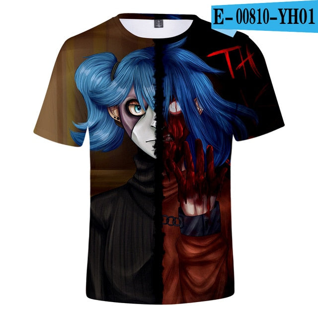 Summer Sally Face 3D t shirt Men/women Harajuku Short Sleeve 3D Print Sally Face Men's T-shirt Harajuku High Quality Clothe