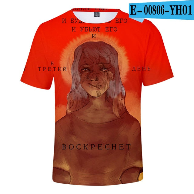 Summer Sally Face 3D t shirt Men/women Harajuku Short Sleeve 3D Print Sally Face Men's T-shirt Harajuku High Quality Clothe