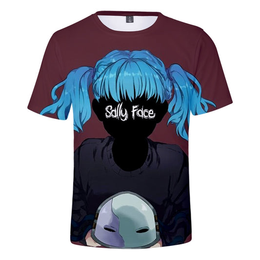 Summer Sally Face 3D t shirt Men/women Harajuku Short Sleeve 3D Print Sally Face Men's T-shirt Harajuku High Quality Clothe