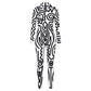 Geometry Print Holiday Party Bodysuit Women Jumpsuit Carnival Party Stretch Casual Wear Cosplay Costume Sexy Jumpsuit