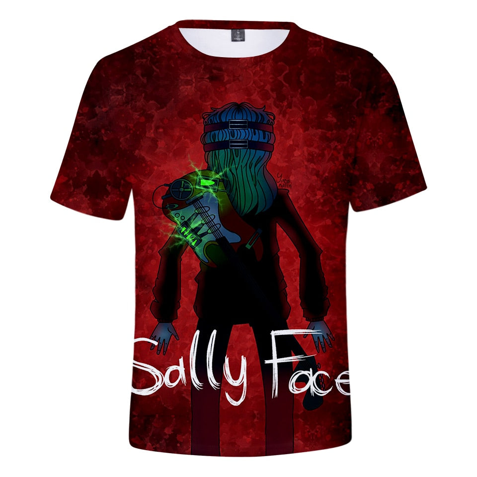 Summer Sally Face 3D t shirt Men/women Harajuku Short Sleeve 3D Print Sally Face Men's T-shirt Harajuku High Quality Clothe