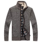 New Men's Sweaters Autumn Winter Warm Cashmere Wool Zipper Cardigan Sweaters Man Casual Knitwear Sweatercoat male clothe