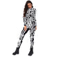 Geometry Print Holiday Party Bodysuit Women Jumpsuit Carnival Party Stretch Casual Wear Cosplay Costume Sexy Jumpsuit
