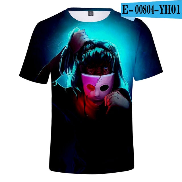 Summer Sally Face 3D t shirt Men/women Harajuku Short Sleeve 3D Print Sally Face Men's T-shirt Harajuku High Quality Clothe