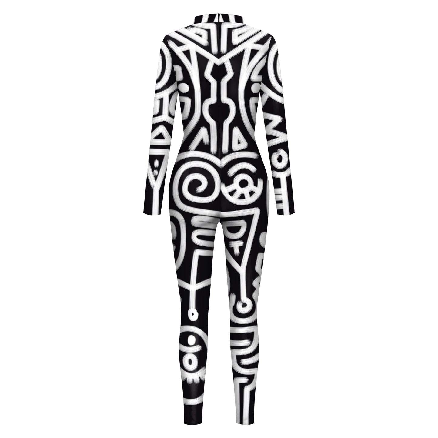 Geometry Print Holiday Party Bodysuit Women Jumpsuit Carnival Party Stretch Casual Wear Cosplay Costume Sexy Jumpsuit