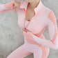 Zipper Sweatshirt Women Seamless Breathable Yoga Wear Fitness Suit Set