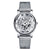 SOXY Luxury Skeleton Men Watch Women Wrist Watches Fashion Montre Homme Gold Wrist Watch Men Steel Mesh Men's Watch