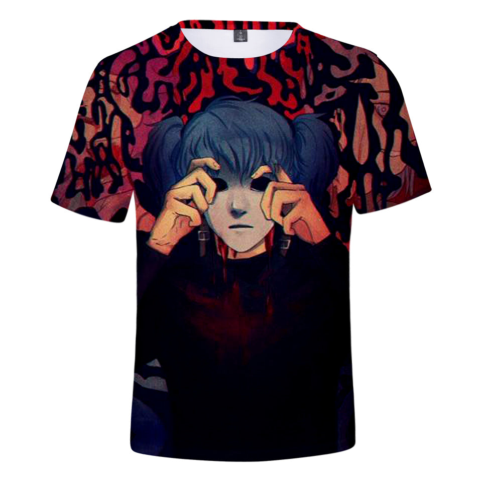 Summer Sally Face 3D t shirt Men/women Harajuku Short Sleeve 3D Print Sally Face Men's T-shirt Harajuku High Quality Clothe