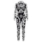 Geometry Print Holiday Party Bodysuit Women Jumpsuit Carnival Party Stretch Casual Wear Cosplay Costume Sexy Jumpsuit