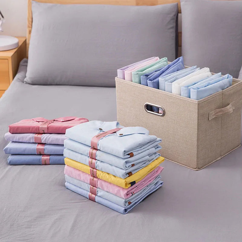 10Pcs/Set Lazy Plastic Clothes Folding T-shirt Folder Clothespins Closet Fast Speed Fold Organize Storage Clothe Peg Cloth Board